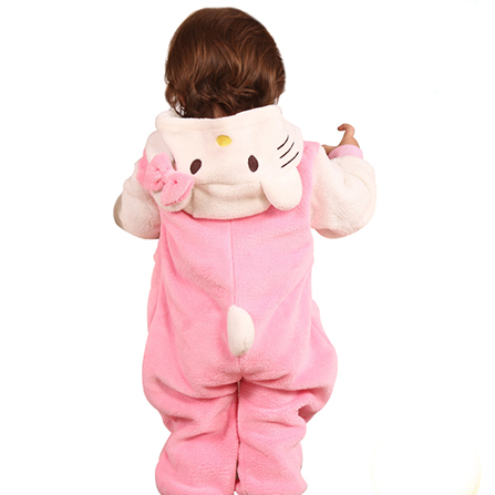 男婴幼儿服装6-12个月连体衣动物加厚棉衣秋装