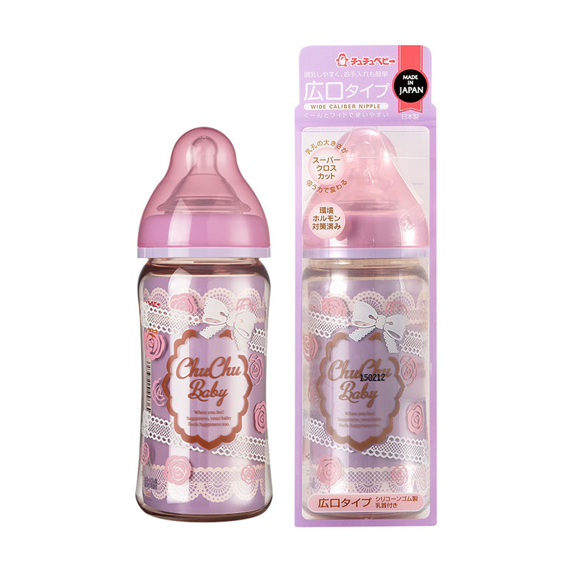 可爱妈妈宽口ppsu奶瓶 女孩 240ml